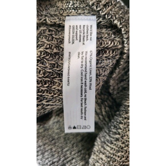 Eileen Fisher Hi-Lo V-Neck Knitted Box Top Sweater Size Xl - Picture 7 of 9